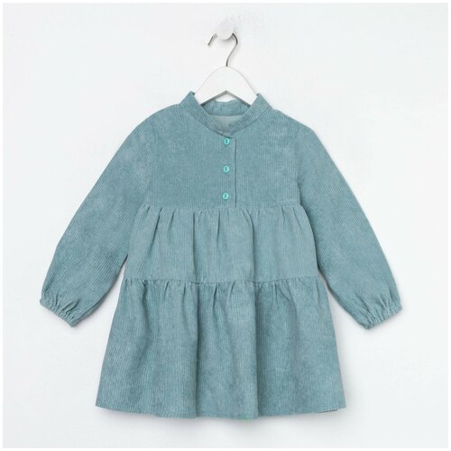 фото Kaftan платье детское kaftan "velvet", р. 30 (98-104), серо-голубой
