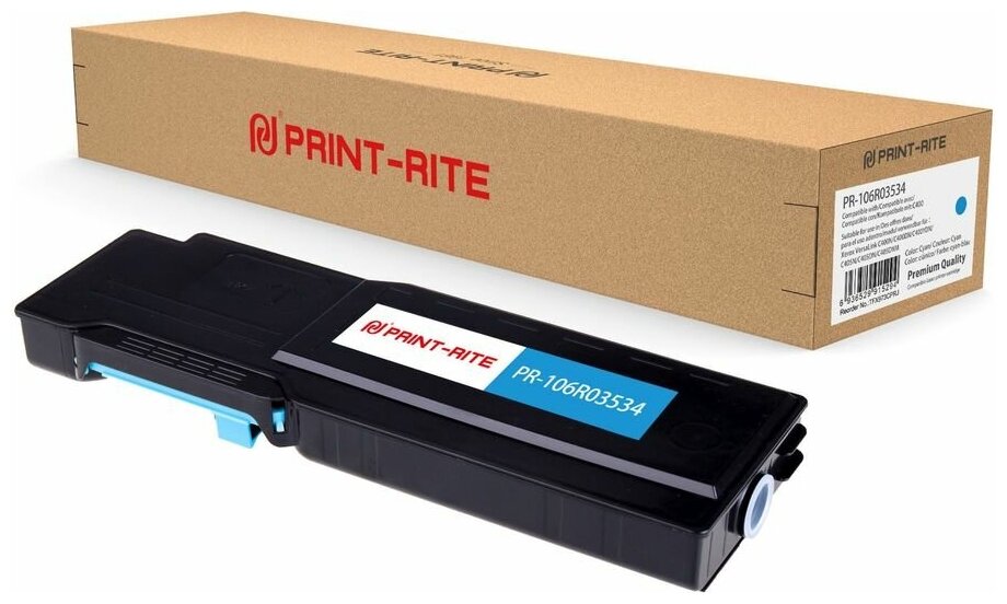 Тонер-картридж Print-Rite TFX973CPRJ 106R03534 голубой (8000стр.) для Xerox VersaLink C400DN/C405DN/C400/405/C400N/C405N