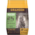 Сухой корм для кошек Grandin Indoor беззерновой, с ягненком - изображение