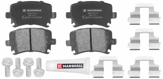 Тормозные колодки дисковые задние MARSHALL M2623914 для Audi A4 (B6, B7) 04-, Skoda Octavia II (1Z), III (5E) 04- // кросс-номер TRW GDB1622