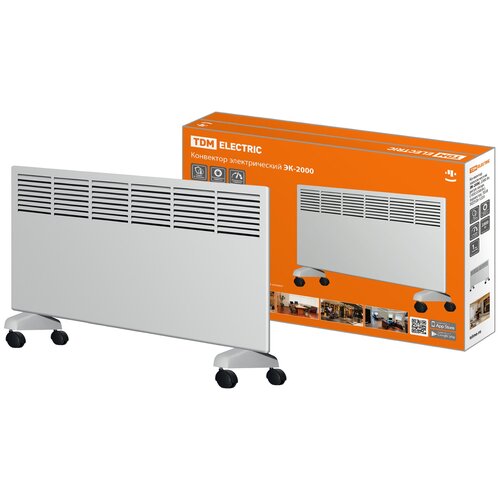 Конвектор электрический ЭК-2000, 2000 Вт, регул. мощн. (1000/2000 Вт), термостат, TDM (Цена за: 1 упак)