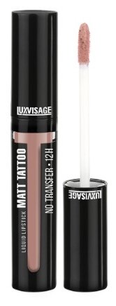 LUXVISAGE Матовая жидкая помада MATT TATTOO no transfer 12H, оттенок 121 Taupe nude