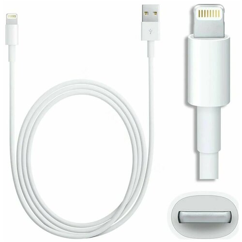 Кабель USB-Lightning для iPhone/iPad (Foxconn) 1шт адаптер переходник для зарядки macbook ipad iphone макбук айпад переходник на сетевой блок питания apple euro plug