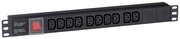 Exegate EX280859RUS Блок розеток ExeGate ServerPro PDU-19H001 Al-10С13-C14-SW, 1U, Алюм, 10 IEC 320 C13, С14