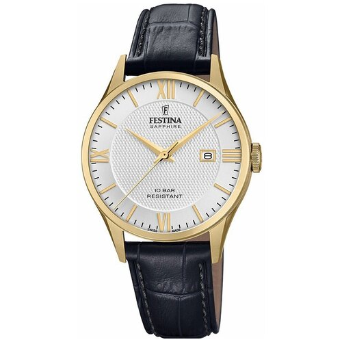 Наручные часы FESTINA Наручные часы Festina F20010/2, черный, золотой 