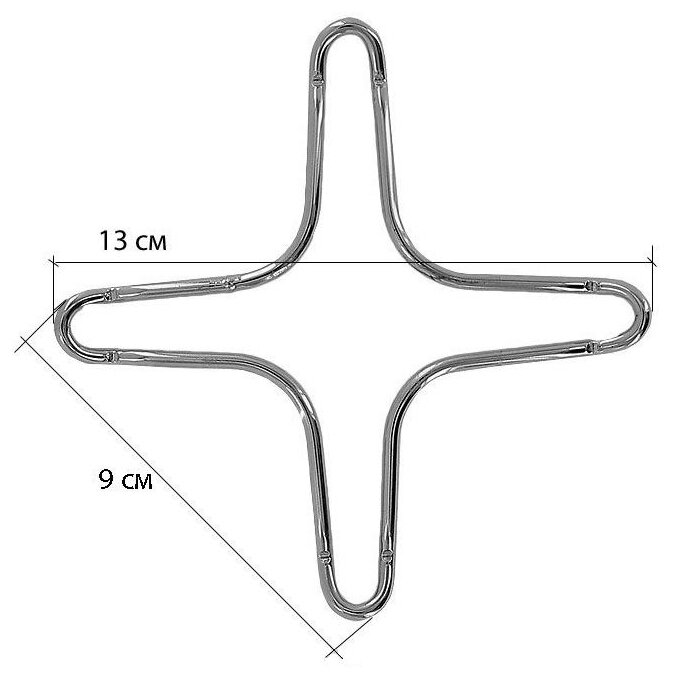 Подставки Metaltex хромированные на газ. плиту 2шт. 20.33.02