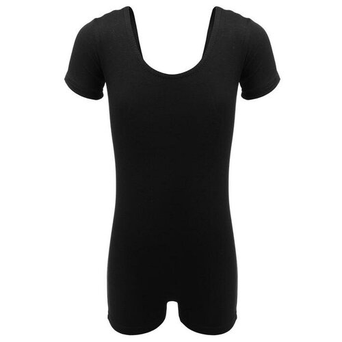 фото Купальник-шорты, с коротким рукавом, размер 32, цвет чёрный нет бренда