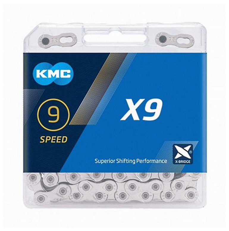 Цепь KMC X-9 (9ск,114зв) Silver/Silver