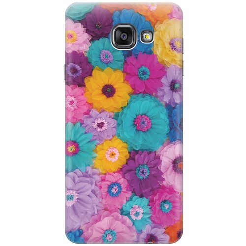 фото Силиконовый чехол на samsung galaxy a7 (2016) / самсунг а7 2016 с принтом "бумажные цветы" gosso