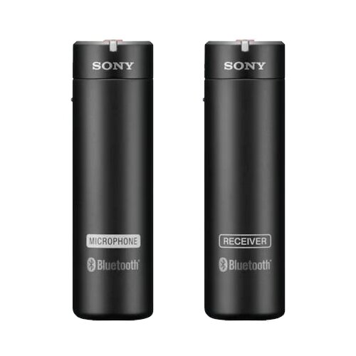 супер тонкий диктофон с радиусом записи до 50 метров Bluetooth-микрофон Sony ECM-AW4, разъем: mini jack 3.5 mm, черный, 2 шт