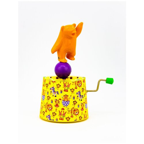 тулигрушка игрушка музыкальная шарманка Шарманка Цирк ТулИгрушка желтая
