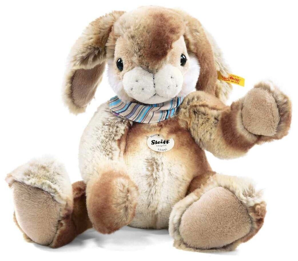 Мягкая игрушка Steiff Hoppi Dangling Rabbit beige/brown (Штайф Кролик Хоппи бежево-коричневый 35 см)