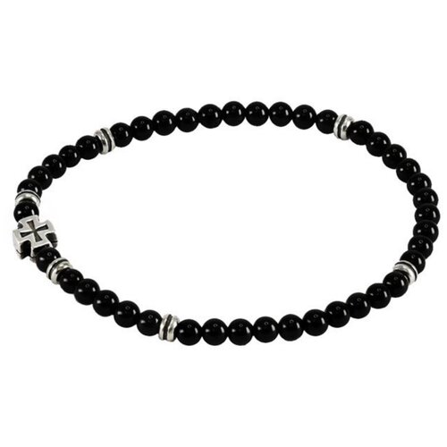 Четки София православные, серебро, агат черный, Иерусалимский крест малый 794