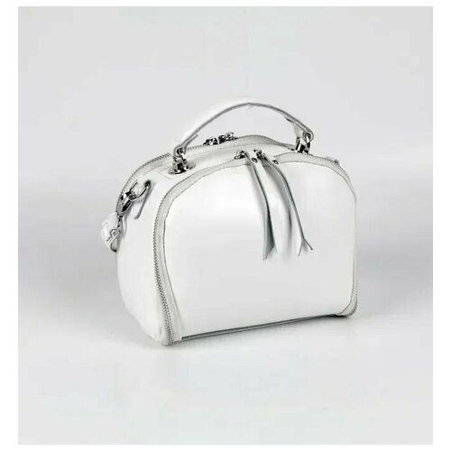 фото Женская кожаная сумка 633 вайт (69123) fuzi house