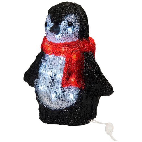 Светильник Новогодний Пингвин под елку LED Homium Silver Glow, акриловый, светодиодный, размер 18х10х21см