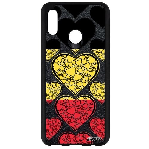 фото Защитный чехол на мобильный // huawei p smart 2019 // "флаг бельгии с сердцем" патриот государственный, utaupia, цветной