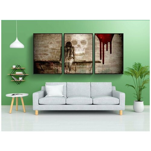 фото Набор модулных постеров для интерьера "печальный, одинокий, уединенный" 60x90 см. в тубусе, без рамки lotsprints