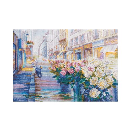 фото Набор для вышивания panna "золотая серия. цветущий париж", арт. гм-1730, 31х22 см