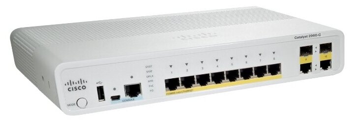 Коммутатор CISCO WS-C2960C-8PC-L