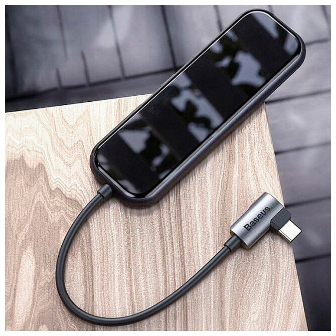 Хаб HUB Type- C to 4xUSB30PD CAHUB- EZ0G Multi- functional Baseus Deep Grey