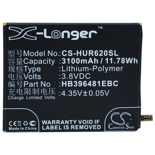 Аккумулятор CS-HUR620SL HB396481EBC для Huawei Ascend G7 Plus 3.8V / 3100mAh / 11.78Wh