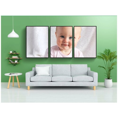 фото Набор модулных постеров для интерьера "ребенок, маленький, детка" 60x90 см. в тубусе, без рамки lotsprints
