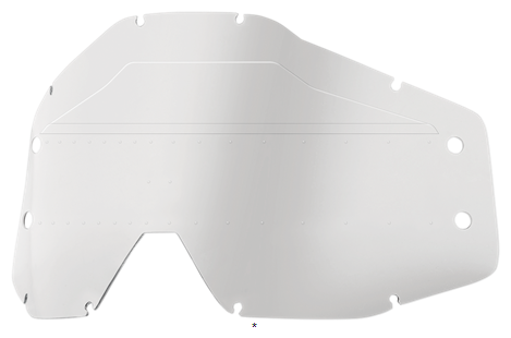 Линза подростковая 100% Accuri Forecast Youth Lens Sonic Bumps w/mud Visor Clear 51221-510-02