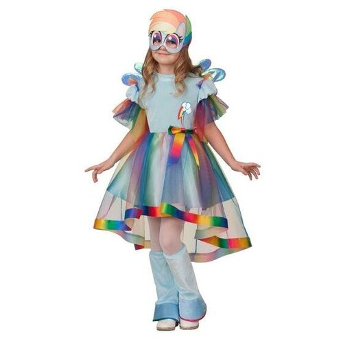 фото Карнавальный костюм «радуга дэш», платье, головной убор, р. 26, рост 104 см qwen