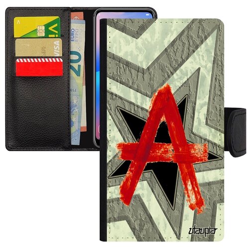 фото Защитный чехол книжка для мобильного // iphone 8 plus // "анархия" эмблема символ, utaupia, серый