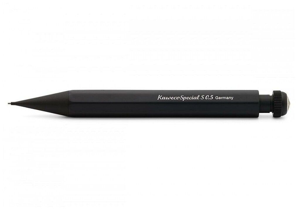 Карандаш механический KAWECO SPECIAL S AL Mini 0.9мм с ластиком чёрный корпус (алюминий) в подарочном футляре