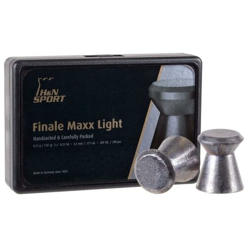 Пули для пневматики H&N Finale Maxx Light 4,5 мм 0,51г (200 шт)