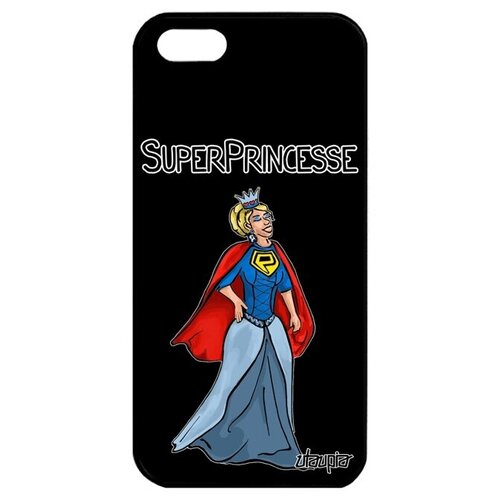 фото Защитный чехол на телефон // apple iphone 5 5s se (2016) // "суперпринцесса" юмор герой, utaupia, черный
