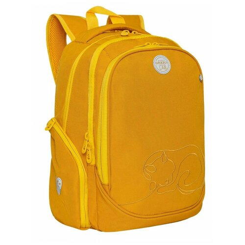 Рюкзак школьный для девочки Grizzly RG-268-1/3 с анатомической спинкой и тремя отделениями