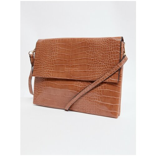 фото Сумка кросс-боди женская zolla, искусственная кожа, бежевый