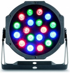 Светомузыка / Диско-лампа / LED Mini Flat PAR 118 RGB IR Светодиодный прожектор с пультом
