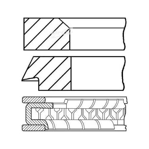 GOETZE 08-704200-00 Кольца поршн компл на 1 цил. bmw