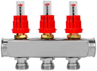 ColSys 878, 3 выхода. Входной коллектор из нержавеющей стали с расходомерами