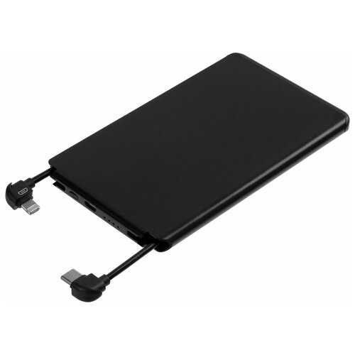 Металлический аккумулятор Double Reel 5000 мАч черный 223600₽