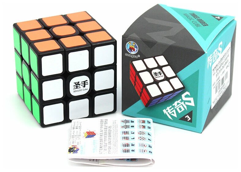 Кубик Рубика для новичков базовый ShengShou Legend S 3x3, black