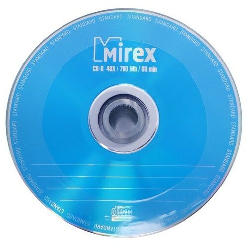 Диск CD-R Mirex Standard 50, 48x, 700 Мб, шт 7640106