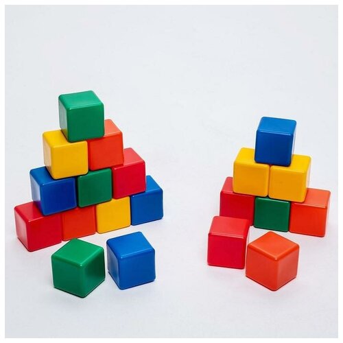 Набор цветных кубиков, 20 штук 6 х 6 см набор цветных кубиков 9 штук 6 х 6 см