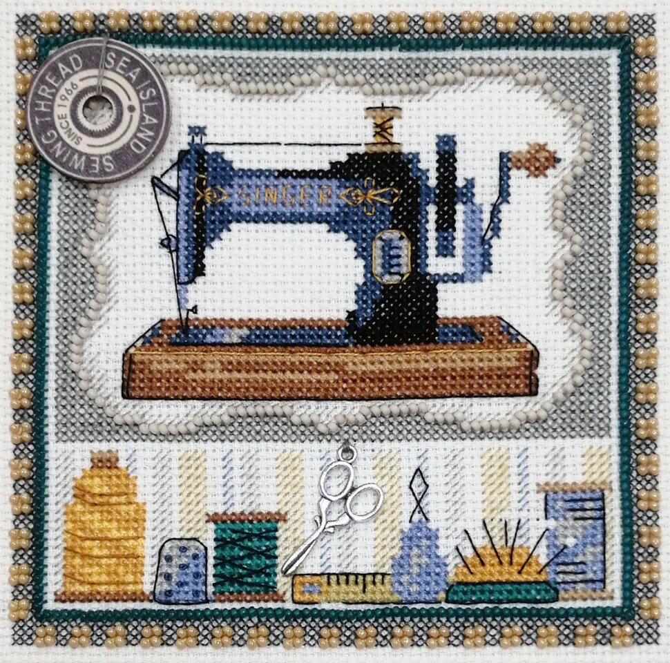 Швейная машинка #13.003.24 Марья Искусница Набор для вышивания 13 x 13 см Счетный крест