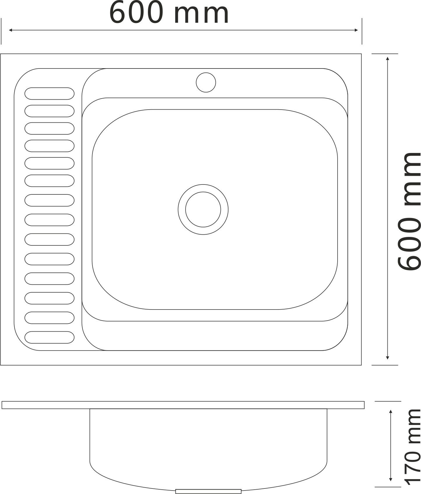 MD6-6060R Кухонная мойка - фотография № 3