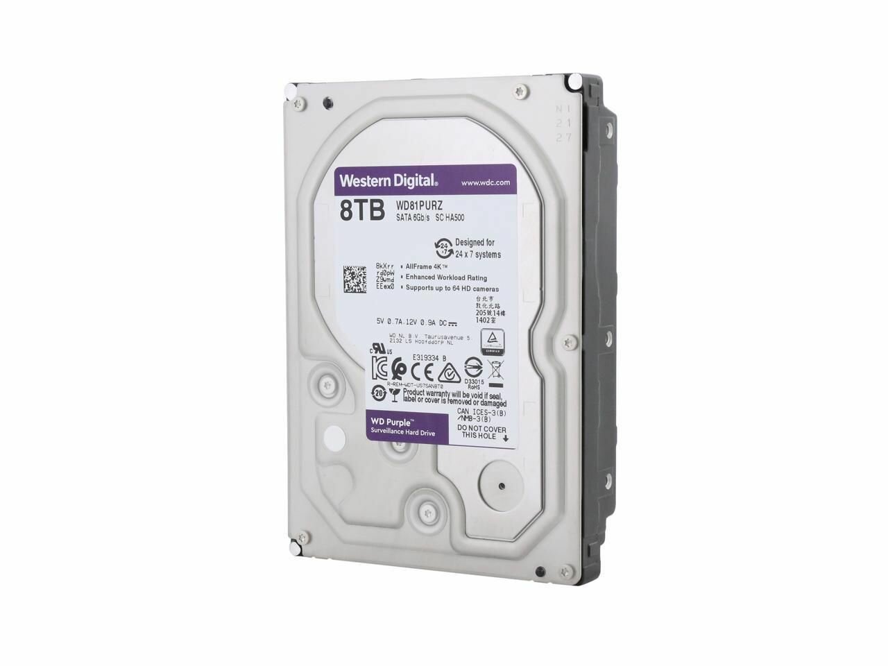 Жесткий диск WD Purple , 8Тб, HDD, SATA III, 3.5" - фото №15