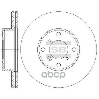 Диск Тормозной Suzuki Baleno 1.8/1.9 96-02/Liana 1.3-1.6 01- Передний Sangsin brake арт. SD4808