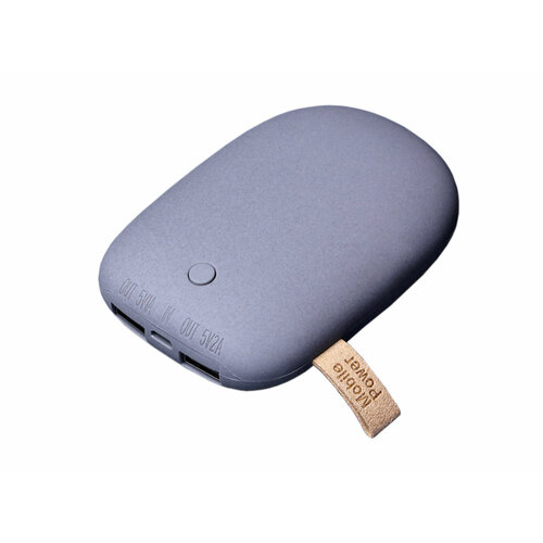 Внешний Soft touch аккумулятор в форме камня Stone Pebble на 7800 MAH (Серый / Gray, Soft_touch_stone_3_7800)