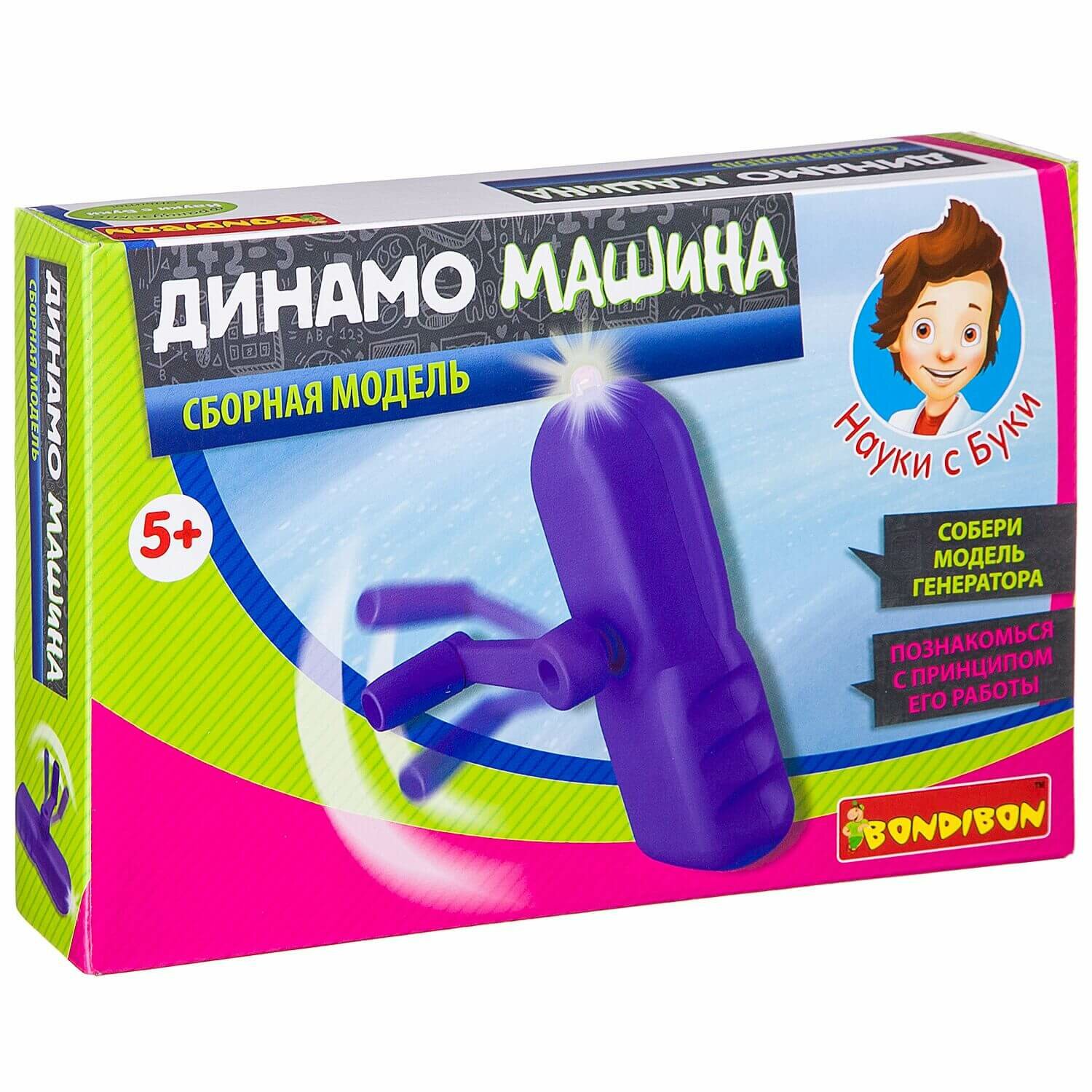 Французские опыты Науки с Буки Bondibon, Динамо машина, арт. EK-JD021 ВВ2594