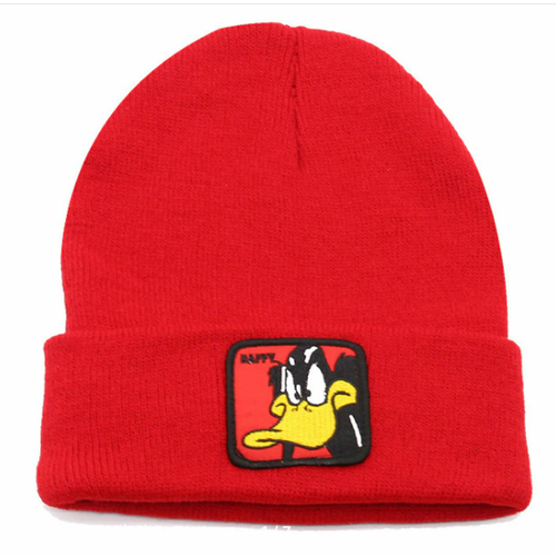 Шапка бини  зимняя, хлопок, размер 50/58, красный