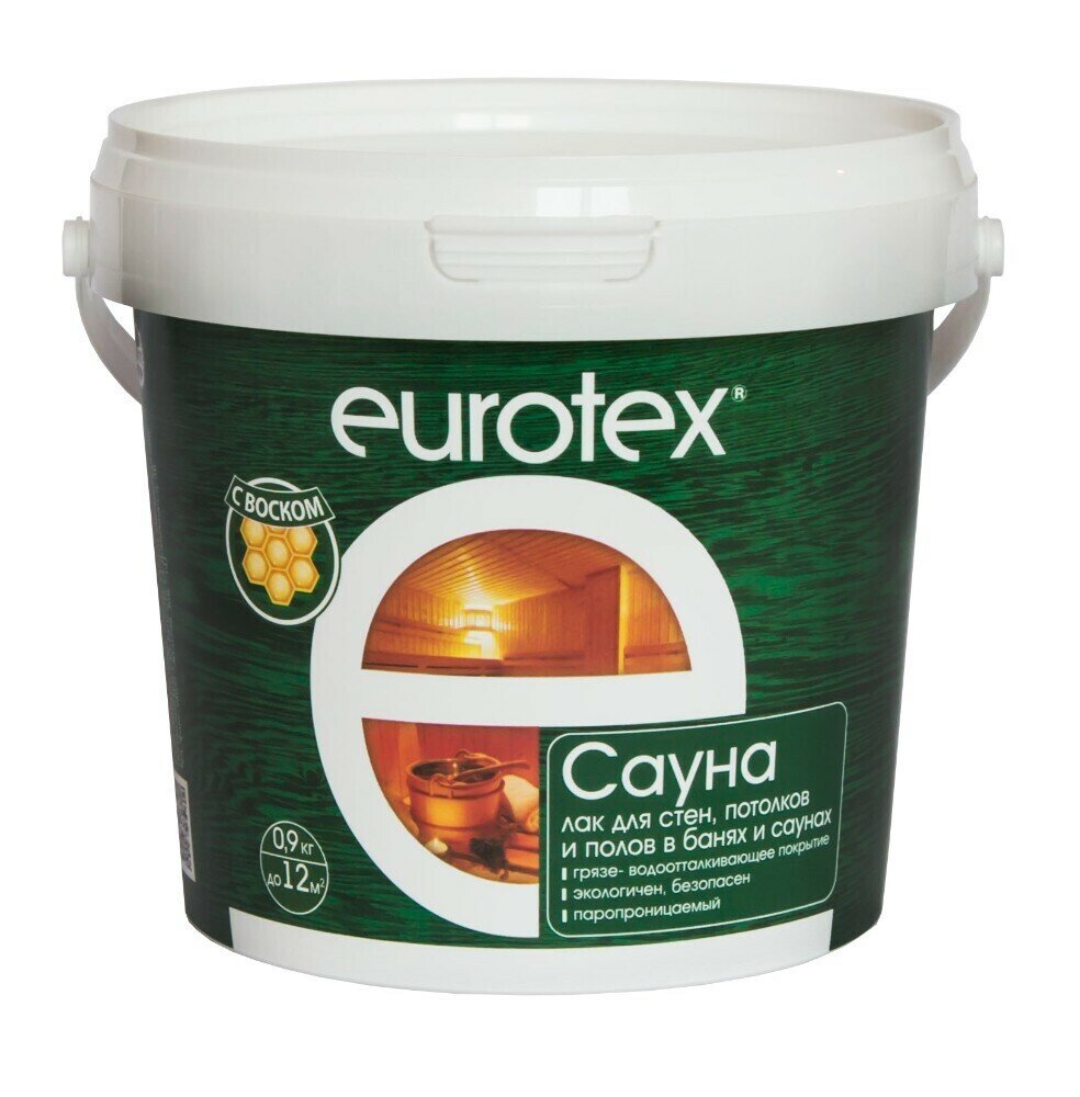 фото Лак для бань и саун Eurotex Сауна 0,9кг