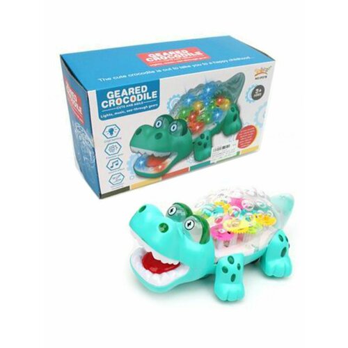 Крокодил, свет/звук, в асс. Наша Игрушка 5937B большая игрушка кусающая крокодил кусающая руку крокодила игра для родителей и детей детская игрушка